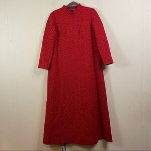 Vintage 60’s High Neck Floral Maxi Dress